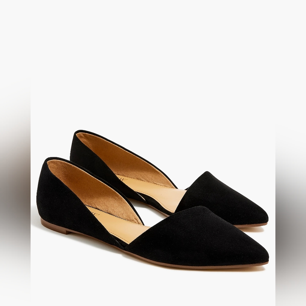 J Crew Factory Zoe suede d'Orsay flats F5310 - Picture 1 of 17